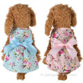 Promotion belle robe de chien de compagnie florale vestide